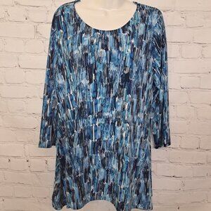 Christopher & Banks Abstract Print Top Size Small